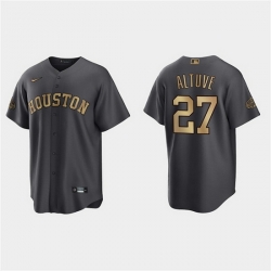 Men Houston Astros 27 Jose Altuve 2022 All Star CharcoalCool Base Stitched Baseball Jersey