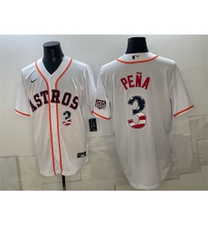 Men Houston Astros 3 Jeremy Pena White USA 250 Fourth of July Home Stitched Baseball Jersey Men Houston Astros 3 Jeremy Pena White USA 250 Fourth of July Home Stitched Baseball Jersey