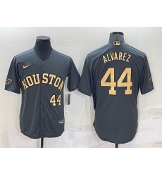 Men Houston Astros 44 Yordan Alvarez 2022 All Star Charcoal Cool Base Stitched Baseball Jersey