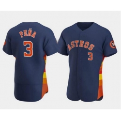 Men New Houston Astros #3 Jeremy Pena Navy Stitched Jersey