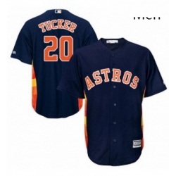 Mens Majestic Houston Astros 20 Preston Tucker Replica Navy Blue Alternate Cool Base MLB Jersey