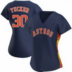 Women Houston Astros Kyle Tucker #30 Navy Cool Base Stitched Jersey