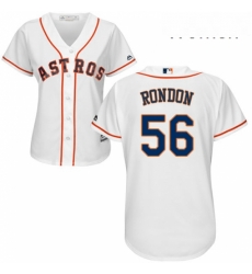 Womens Majestic Houston Astros 56 Hector Rondon Authentic White Home Cool Base MLB Jersey 