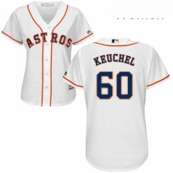 Womens Majestic Houston Astros 60 Dallas Keuchel Authentic White Home Cool Base MLB Jersey