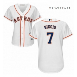 Womens Majestic Houston Astros 7 Craig Biggio Authentic White Home Cool Base MLB Jersey