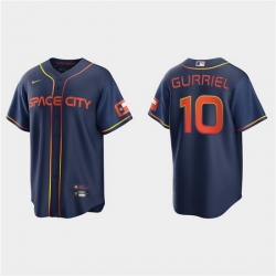 Youth Houston Astros 10 Yuli Gurriel 2022 Navy City Connect Stitched Jersey