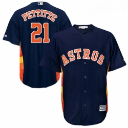 Youth Majestic Houston Astros 21 Andy Pettitte Replica Navy Blue Alternate Cool Base MLB Jersey