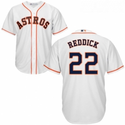 Youth Majestic Houston Astros 22 Josh Reddick Replica White Home Cool Base MLB Jersey