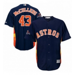 Youth Majestic Houston Astros 43 Lance McCullers Authentic Navy Blue Alternate 2017 World Series Champions Cool Base MLB Jersey