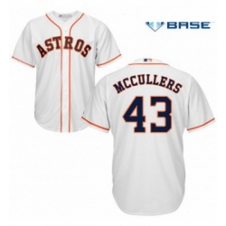 Youth Majestic Houston Astros 43 Lance McCullers Authentic White Home Cool Base MLB Jersey