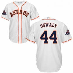 Youth Majestic Houston Astros 44 Roy Oswalt Authentic White Home 2017 World Series Champions Cool Base MLB Jersey