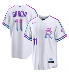 Men Kansas City Royals 11 Maikel Garcia White 2026 City Connect Stadium Stitched Baseball Jersey Men Kansas City Royals 11 Maikel Garcia White 2026 City Connect Stadium Stitched Baseball Jersey