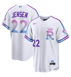Men Kansas City Royals 22 Carter Jensen White 2026 City Connect Stadium Stitched Baseball Jersey Men Kansas City Royals 22 Carter Jensen White 2026 City Connect Stadium Stitched Baseball Jersey
