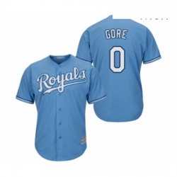 Mens Kansas City Royals 0 Terrance Gore Replica Light Blue Alternate 1 Cool Base Baseball Jersey 