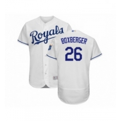 Mens Kansas City Royals 26 Brad Boxberger White Flexbase Authentic Collection Baseball Jersey