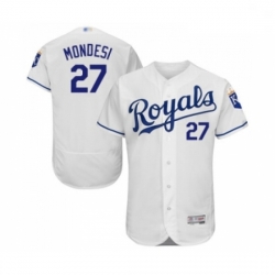 Mens Kansas City Royals 27 Adalberto Mondesi White Flexbase Authentic Collection Baseball Jersey