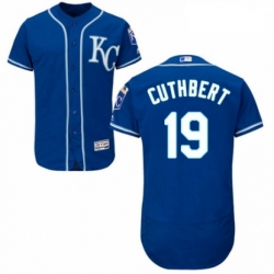 Mens Majestic Kansas City Royals 19 Cheslor Cuthbert Royal Blue Alternate Flex Base Authentic Collection MLB Jersey