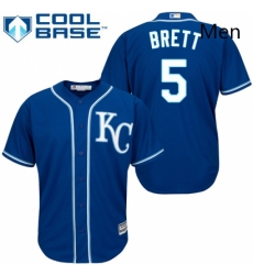 Mens Majestic Kansas City Royals 5 George Brett Replica Blue Alternate 2 Cool Base MLB Jersey