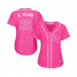 Womens Kansas City Royals 66 Ryan O Hearn Replica Pink Fashion Cool Base Baseball Jersey 