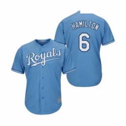 Youth Kansas City Royals 6 Billy Hamilton Replica Light Blue Alternate 1 Cool Base Baseball Jersey 