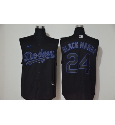 Dodgers 24 Black Mamba Black Nike Cool Base Sleeveless Jersey