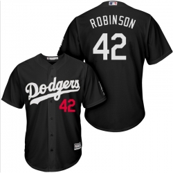 Dodgers 42 Jackie Robinson Black Turn Back The Clock Cool Base Jersey