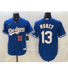 Men Los Angeles Dodgers 13 Max Muncy Royal 2026 Alternate Gold Collection Stadium Stitched Baseball Jersey Men Los Angeles Dodgers 13 Max Muncy Royal 2026 Alternate Gold Collection Stadium Stitched Baseball Jersey
