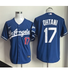 Men Los Angeles Dodgers  17 Shohei Ohtani Royal 2026 Gold Collection Stadium Stitched Baseball Jersey