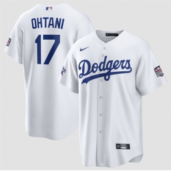 Men Los Angeles Dodgers  17 Shohei Ohtani White 2026 All Star Game   USA 250 Patch Stitched Baseball Jersey