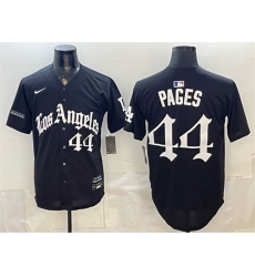 Men Los Angeles Dodgers  44 Andy Pages Black LA Gothic Style Limited Stitched Baseball Jersey