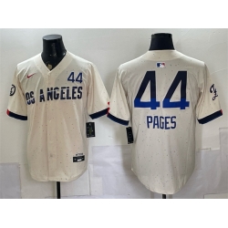 Men Los Angeles Dodgers  44 Andy Pages Cream 2024 City Connect Limited Stitched Baseball Jersey