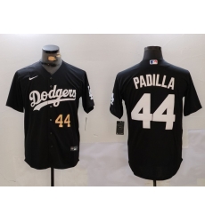 Men Los Angeles Dodgers 44 Vicente Padilla Black Cool Base Stitched Baseball Jersey 2