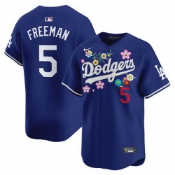Men Los Angeles Dodgers 5 Freddie Freeman Royal Takashi Murakami 2025 Vapor Limited Stitched Baseball Jersey