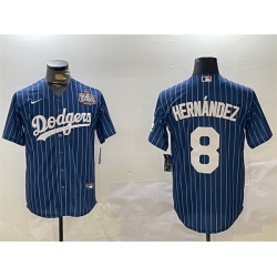 Men Los Angeles Dodgers 8 Enrique Hernandez Royal 2024 World Series Cool Base Stitched Baseball Jersey