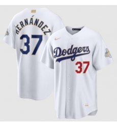 Men Los Angeles Dodgers Teoscar Hernández Nike White 2026 Gold Collection Stadium Jersey