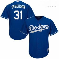 Mens Majestic Los Angeles Dodgers 31 Joc Pederson Authentic Royal Blue Alternate Cool Base MLB Jersey