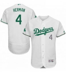 Mens Majestic Los Angeles Dodgers 4 Babe Herman White Celtic Flexbase Authentic Collection MLB Jersey