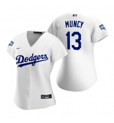 Women Los Angeles Dodgers 13 Max Muncy White 2020 World Series Champions Replica Jersey