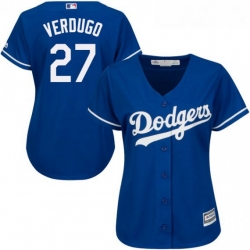 Women Los Angeles Dodgers Alex Verdugo Blue  Cool Base Road Player MLB Jersey