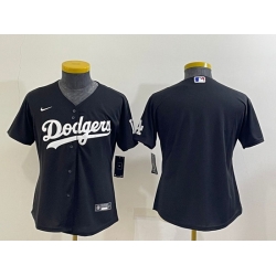 Women Los Angeles Dodgers Blank Black Stitched Baseball Jersey 