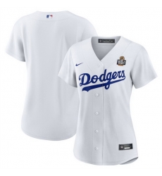 Women Los Angeles Dodgers Blank White 2024 World Series Cool Base Stitched Baseball Jersey