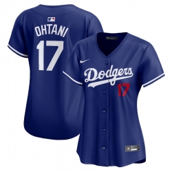 Women Los Angeles Dodgers Shohei Ohtani #17 Flex Base 2024 Home Elite Stitched Jersey