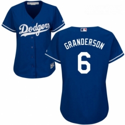 Womens Majestic Los Angeles Dodgers 6 Curtis Granderson Replica Royal Blue Alternate Cool Base MLB Jersey 