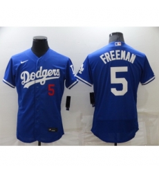 Youth Nike Los Angeles Dodgers #5 Freddie Freeman Blue Baseball Jersey