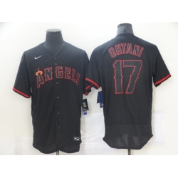 Los Angeles Angels 17 Shohei Ohtani Black Nike Flexbase Jersey