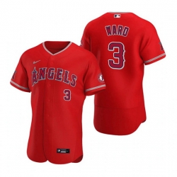 Men Los Angeles Angels 3 Waylor Ward Red Flex Base Stitched Jerse