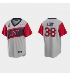 Men Los Angeles Angels 38 Alex Cobb Men Nike Gray 2021 Little League Classic Game MLB Jersey