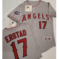 Men Los Angles Angeles Erstad #17 Gray Stitched MLB Jersey