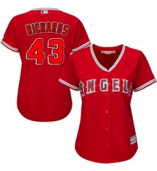 Womens Majestic Los Angeles Angels of Anaheim 43 Garrett Richards Authentic Red Alternate MLB Jersey