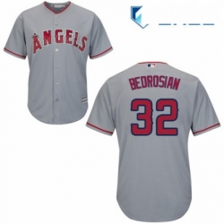 Youth Majestic Los Angeles Angels of Anaheim 32 Cam Bedrosian Replica Grey Road Cool Base MLB Jersey 